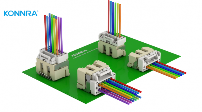 KR1507 single and dual row wire to board connector with lock