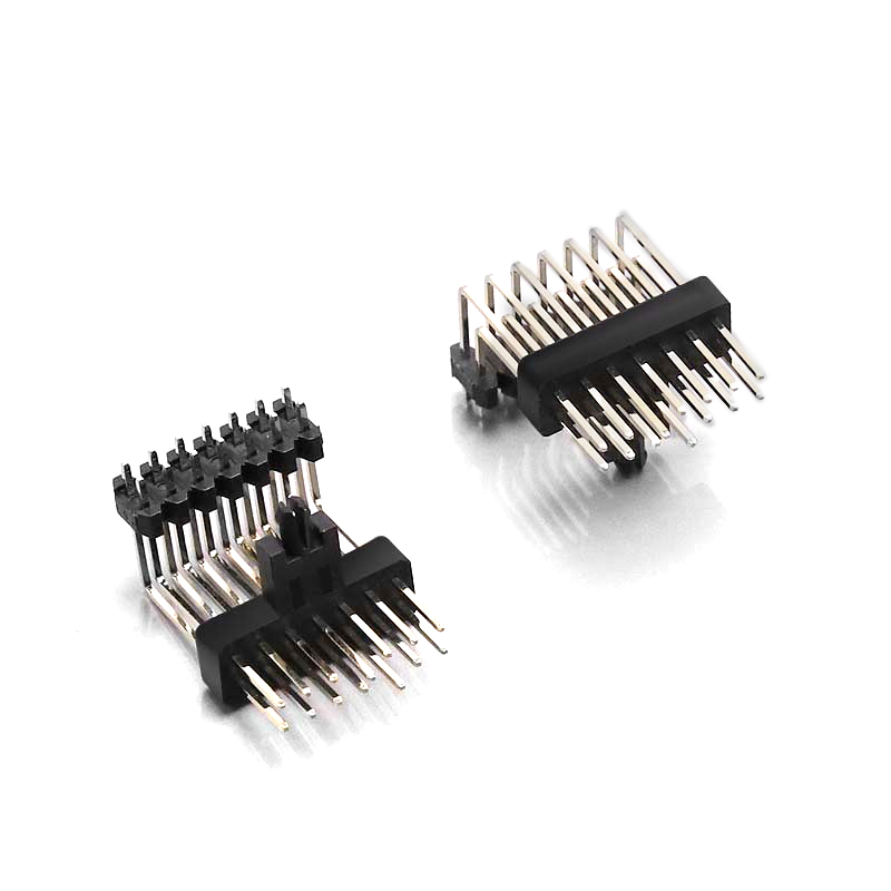 KR2542 Series Dual Row DIP Right Angle Pin Header H=2.5