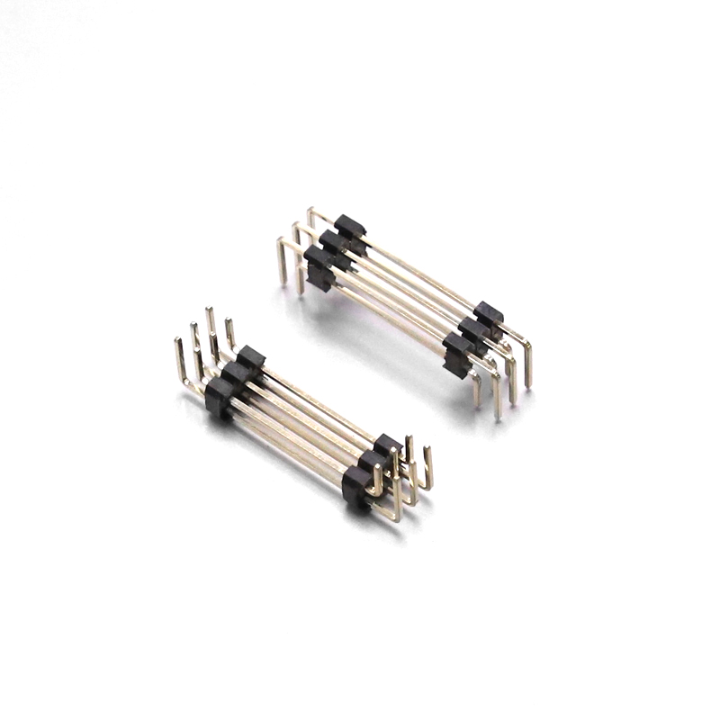 KR2028 Series 2.54mm pitch Dual Row DIP Right Angle U Type Pin Header H=17.0