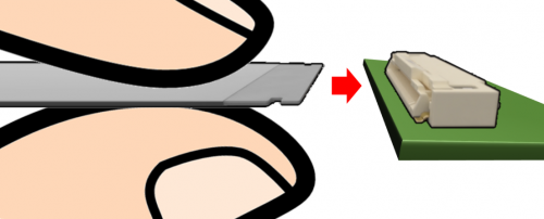 Insertion of FPC into horizontal mating FPCFFC connectors