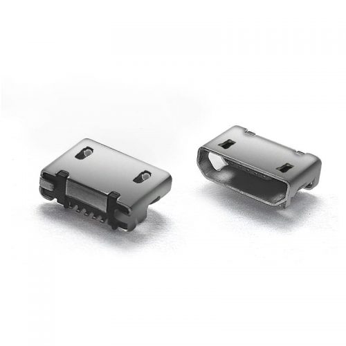 U01S0006R-Series-Micro-USB-5Pin-B-Type-SMT-Female-Connector-Flat-Mouth-with-Post