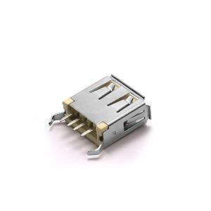 U02S0006B Series USB2.0 A Type DIP Straight Female Curved Feet Connector