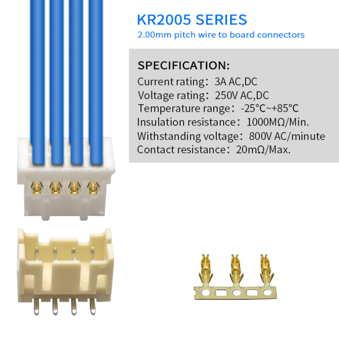 KR2005 Series PHD 2.0 Dual Row Wire to Board Connector